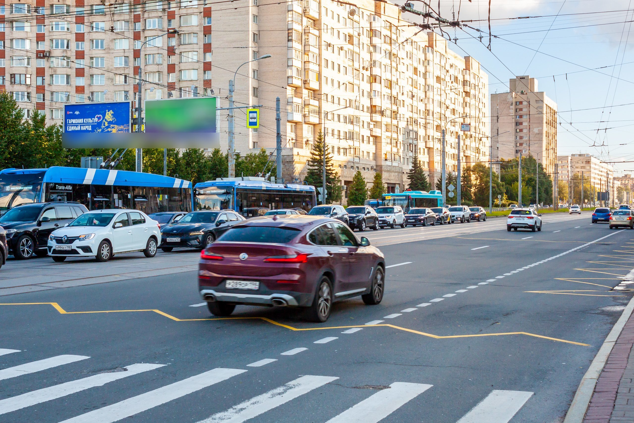 Фотография рекламного носителя, тип: Билборд 3x6, адрес: Наличная ул. Х Кораблестроителей ул., Санкт-Петербург, Россия. Сторона Б1 №106774