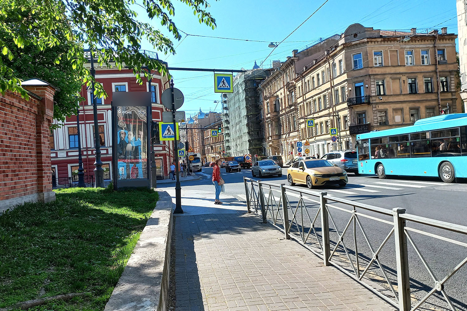 Фотография рекламного носителя, тип: Пиллар 3x1.4, адрес: Некрасова ул. Х Лиговский пр-т., д.1, Санкт-Петербург, Россия. Сторона Б №687520