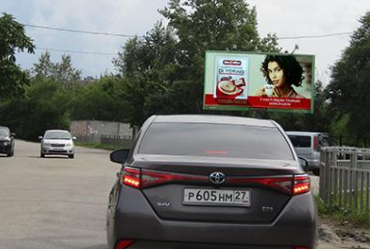 Фотография рекламного носителя, тип: Билборд 3x6, адрес: Ворошилова ул. Х Прогрессивная ул., Хабаровск, Хабаровский край, Россия. Сторона А №198987