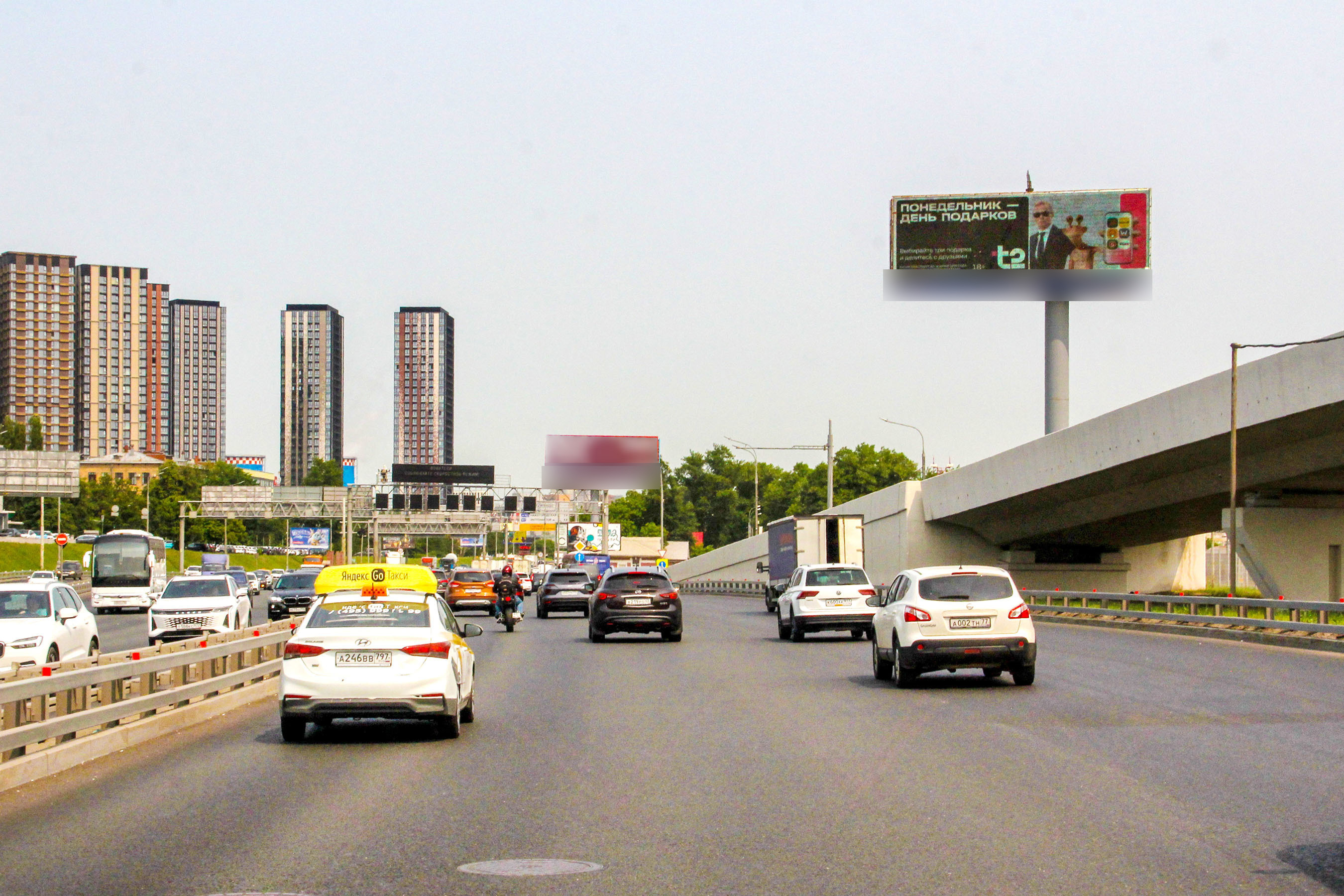 Фотография рекламного носителя, тип: Суперсайт 5x15, адрес: ТТК, 170м после Х с Южнопортовой ул., Москва, Россия. Сторона А1 №637373