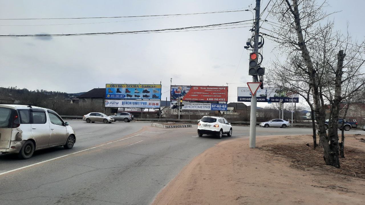 Фотография рекламного носителя, тип: Суперсайт 3x12, адрес: Автомобилистов пр-т., Улан-Удэ, Республика Бурятия, Россия. Сторона A1-А3 №1330476