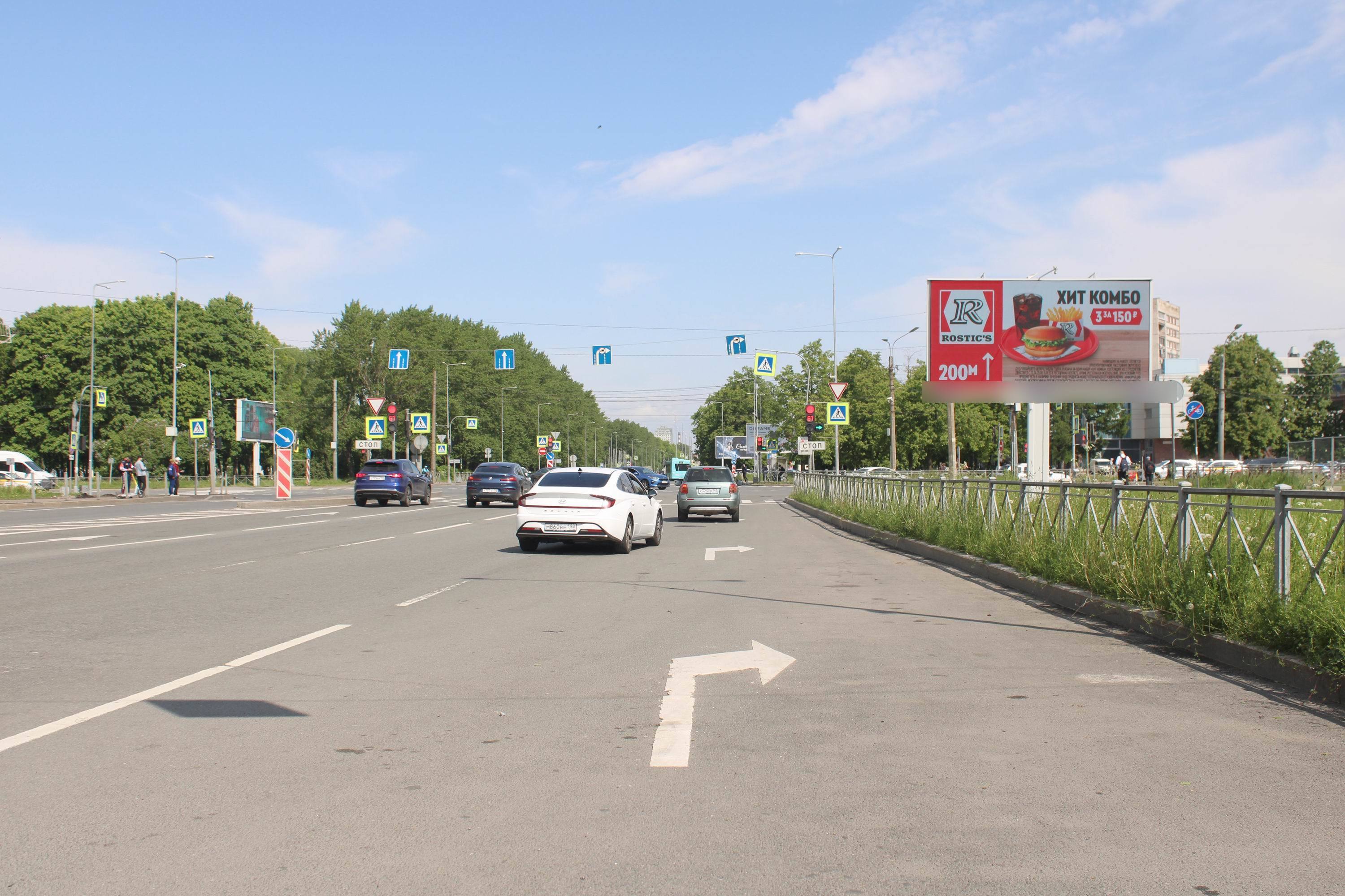 Фотография рекламного носителя, тип: Билборд 3x6, адрес: Юрия Гагарина пр-т. Х Типанова ул., Санкт-Петербург, Россия. Сторона А1 №105726