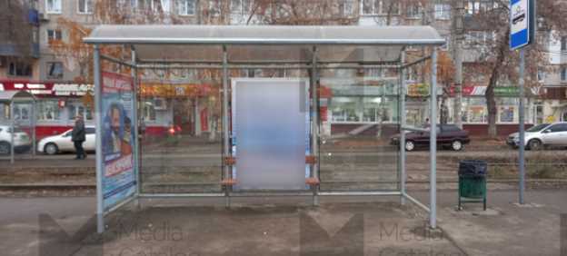 Фотография рекламного носителя, тип: Остановка 1.8x1.2, адрес: Антонова-Овсеенко ул. Х Булкина ул., Самара, Самарская область, Россия. Сторона A1 №1335439
