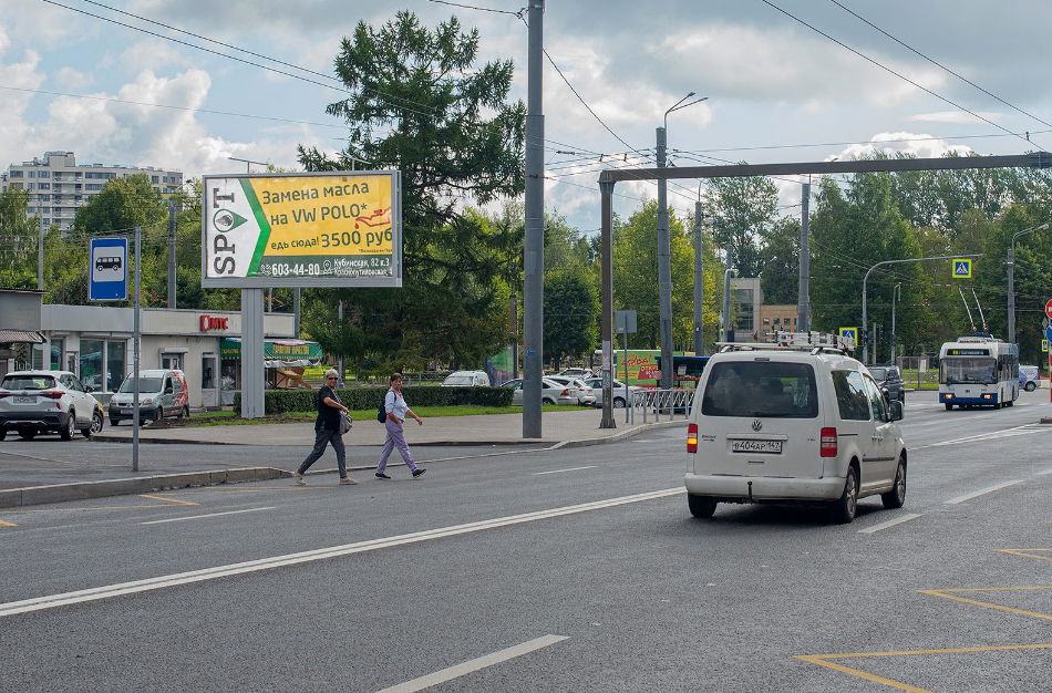 Фотография рекламного носителя, тип: Билборд 3x6, адрес: Металлистов пр-т., д.57 Х Пискаревский пр-т., Санкт-Петербург, Россия. Сторона B №511466