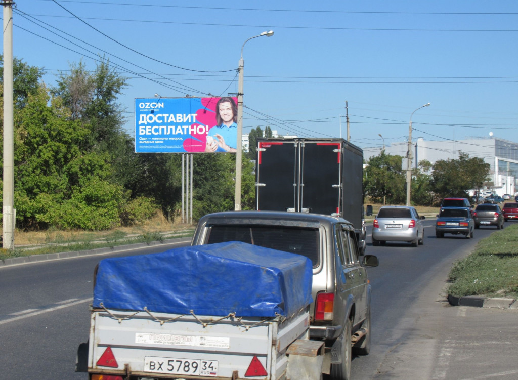 Фотография рекламного носителя, тип: Билборд 3x6, адрес: Землячки ул., д.80А, Волгоград, Волгоградская область, Россия. Сторона Б №111297