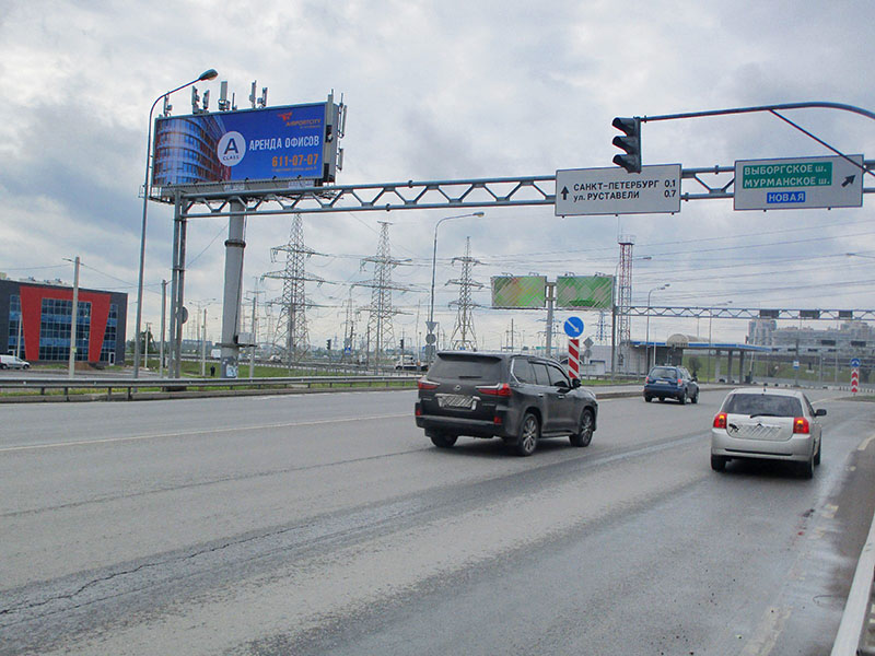Фотография рекламного носителя, тип: Суперсайт 5x15, адрес: Мурино г., Токсовское ш. Х КАД, поз.1, Ленинградская область, Россия. Сторона В №211568