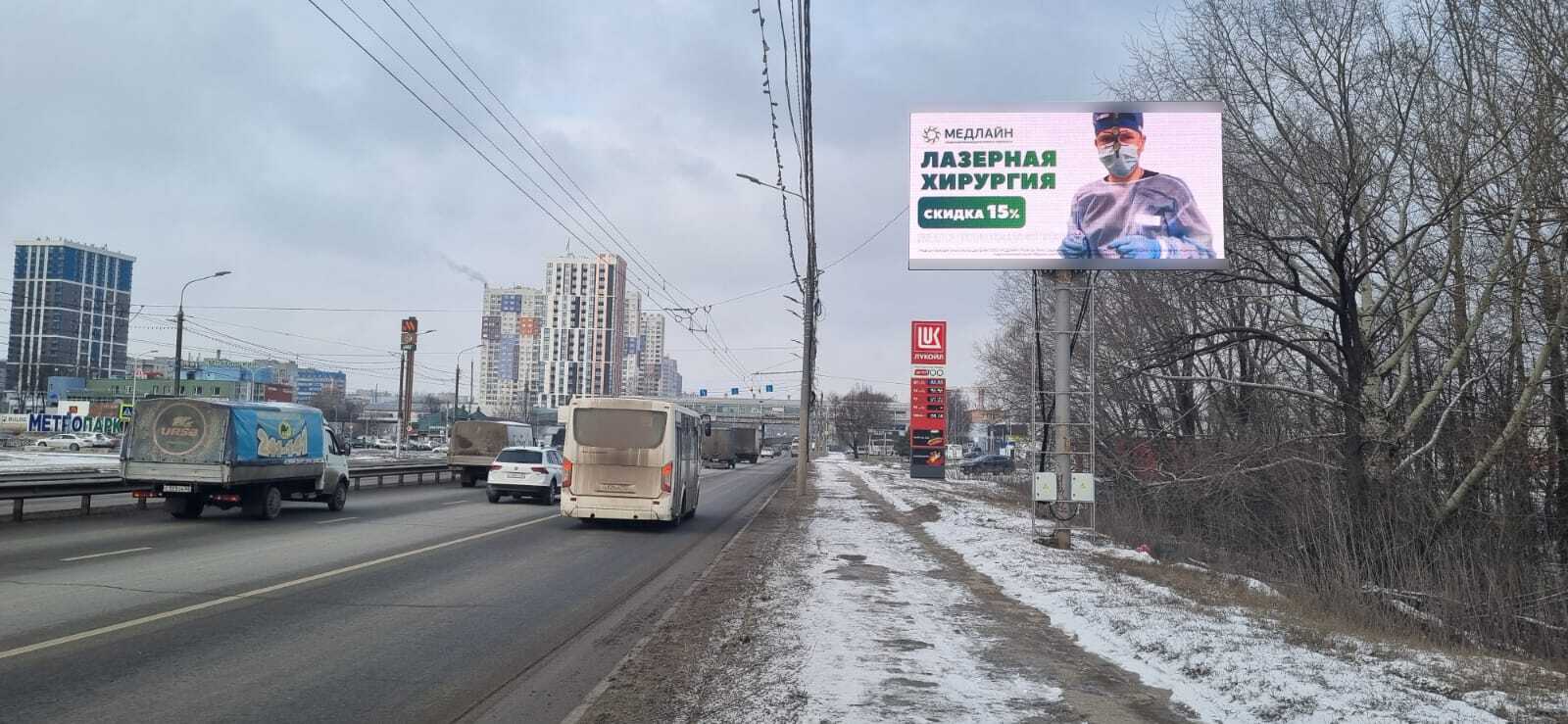 Фотография рекламного носителя, тип: Билборд 3x6, адрес: Московское ш., н-в д.25, Рязань, Рязанская область, Россия. Сторона А1-А10 №1337503