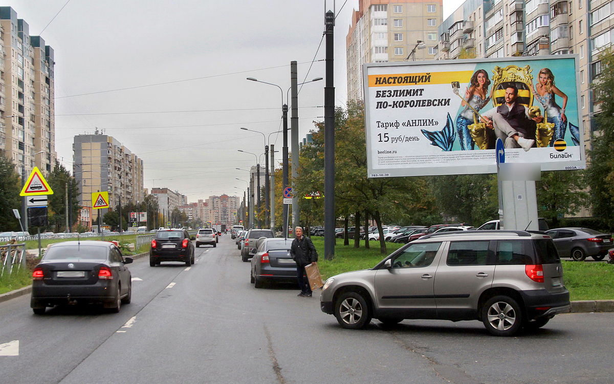 Фотография рекламного носителя, тип: Билборд 3x6, адрес: Авиаконструкторов пр-т., д.18, Санкт-Петербург, Россия. Сторона А №170596