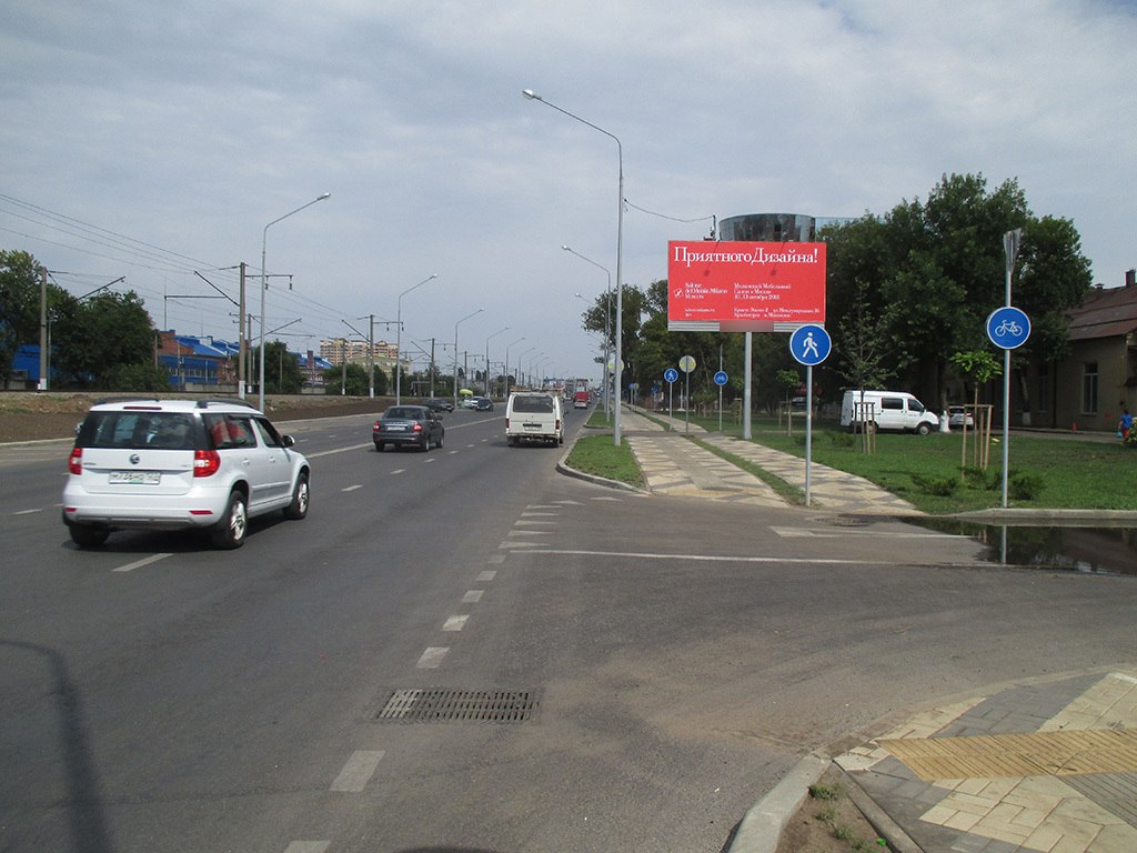Фотография рекламного носителя, тип: Билборд 3x6, адрес: Новоросиийская ул., д.100, Краснодар, Краснодарский край, Россия. Сторона А №235226