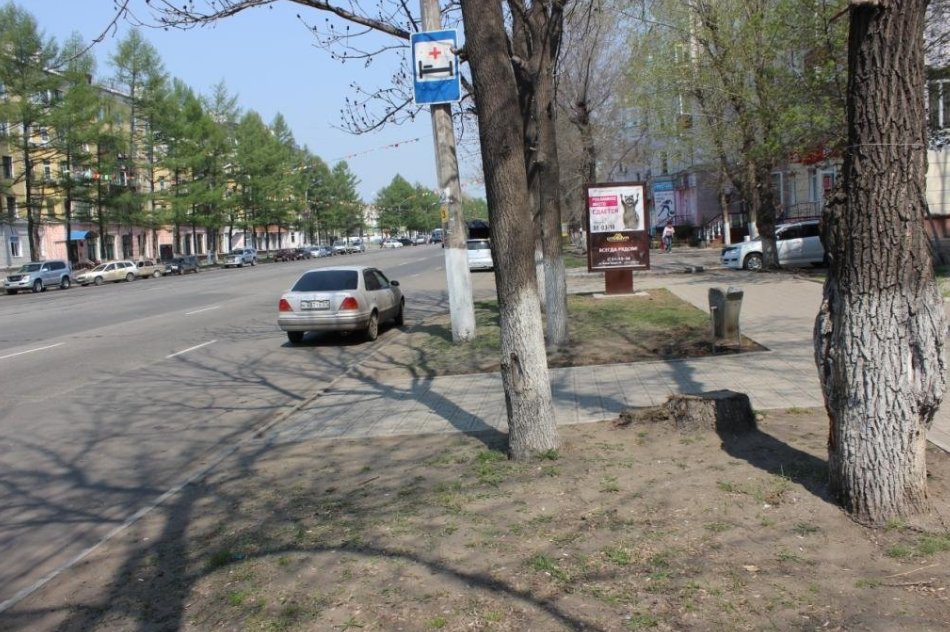 Фотография рекламного носителя, тип: Ситиформат 1.8x1.2, адрес: Мира пр-т., д.26, Комсомольск-на-Амуре, Хабаровский край, Россия. Сторона A №1327356