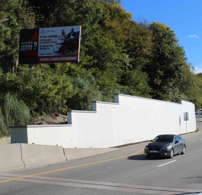 Фотография рекламного носителя, тип: Билборд 3x6, адрес: Джубга-Сочи а/д, 189 900м, Краснодарский край, Россия. Сторона Б №1021325