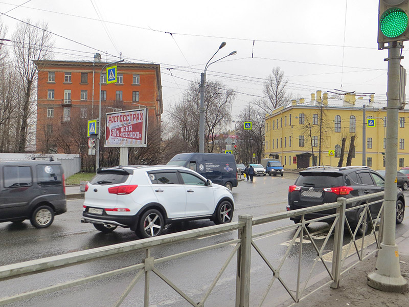 Фотография рекламного носителя, тип: Билборд 3x6, адрес: Растанная ул., д.19 Х Камчатская ул., Санкт-Петербург, Россия. Сторона B №169566