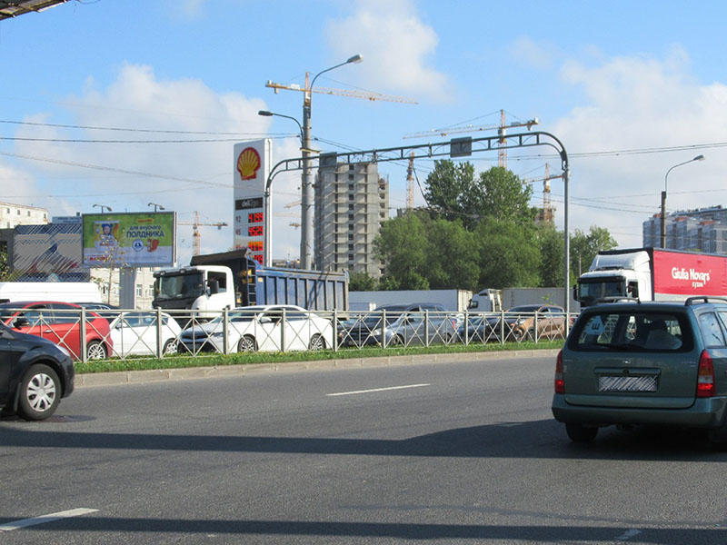 Фотография рекламного носителя, тип: Билборд 3x6, адрес: Маршала Блюхера пр-т., д.2, корп.1 Х Полюстровский пр-т., Санкт-Петербург, Россия. Сторона B №170130