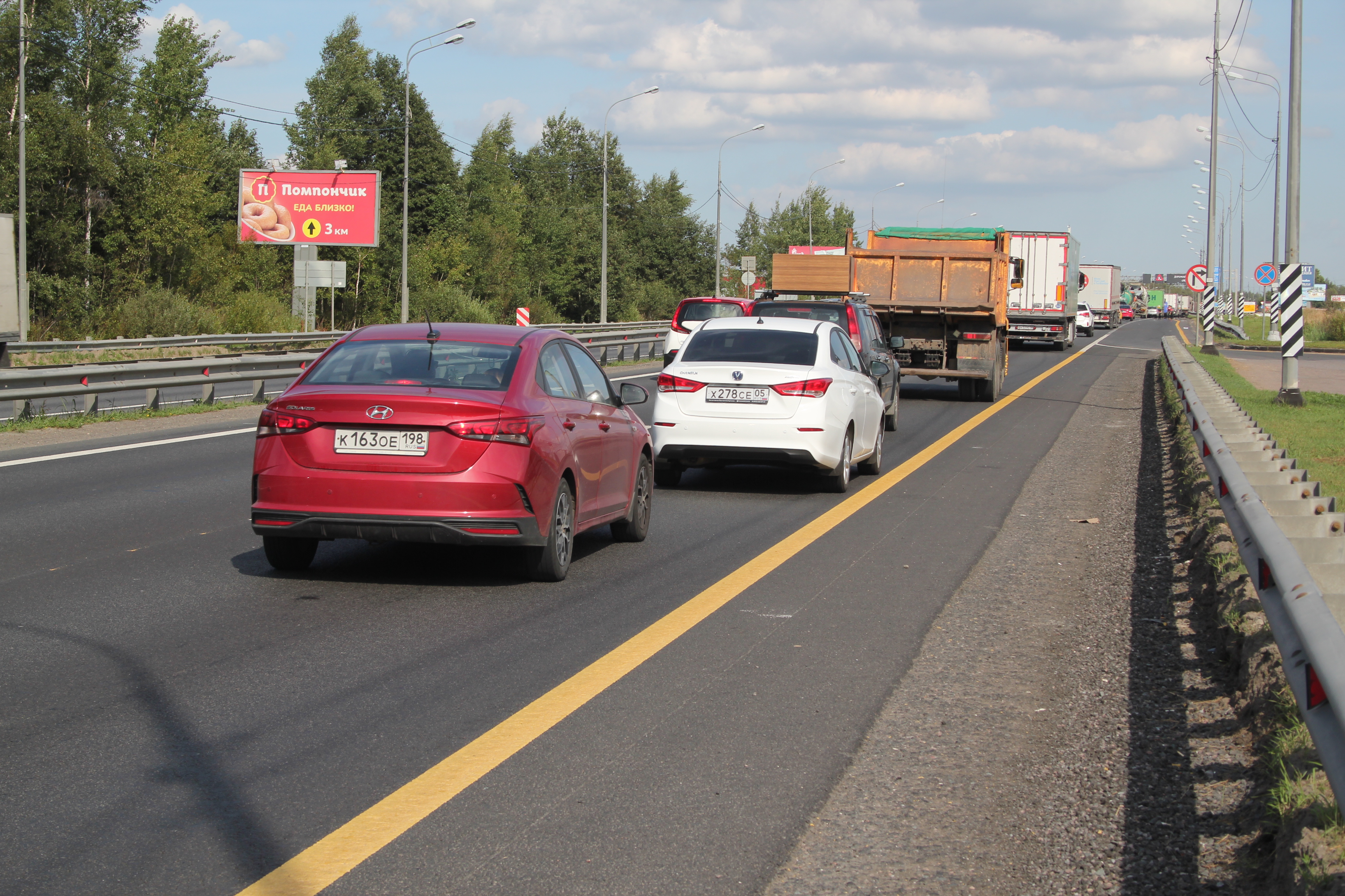 Фотография рекламного носителя, тип: Билборд 3x6, адрес: Мурманское ш., 21 325м, Санкт-Петербург, Россия. Сторона Б №166380