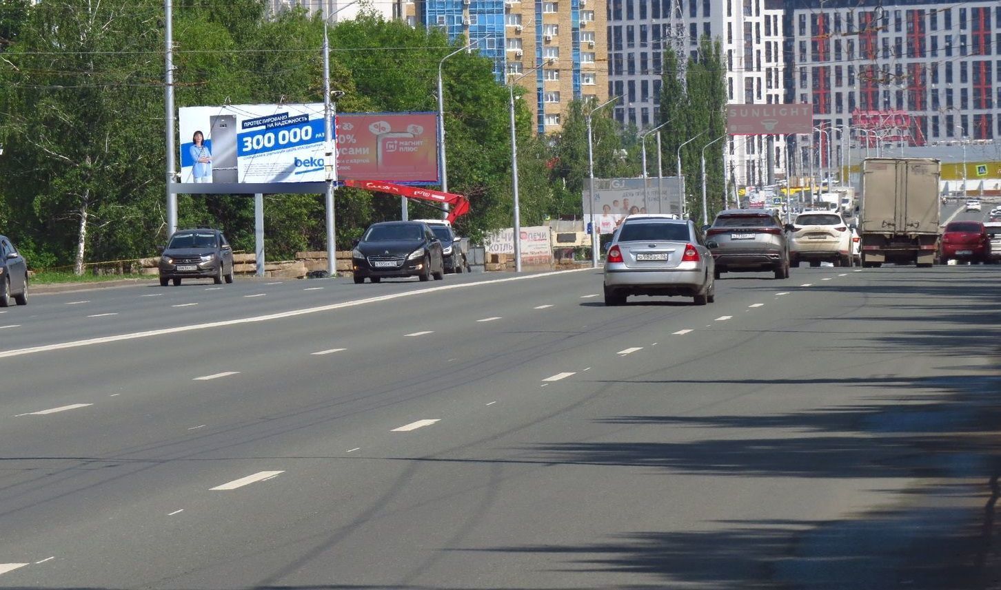 Фотография рекламного носителя, тип: Билборд 3x6, адрес: Менделеева ул., д.215, Уфа, Республика Башкортостан, Россия. Сторона Б №91863