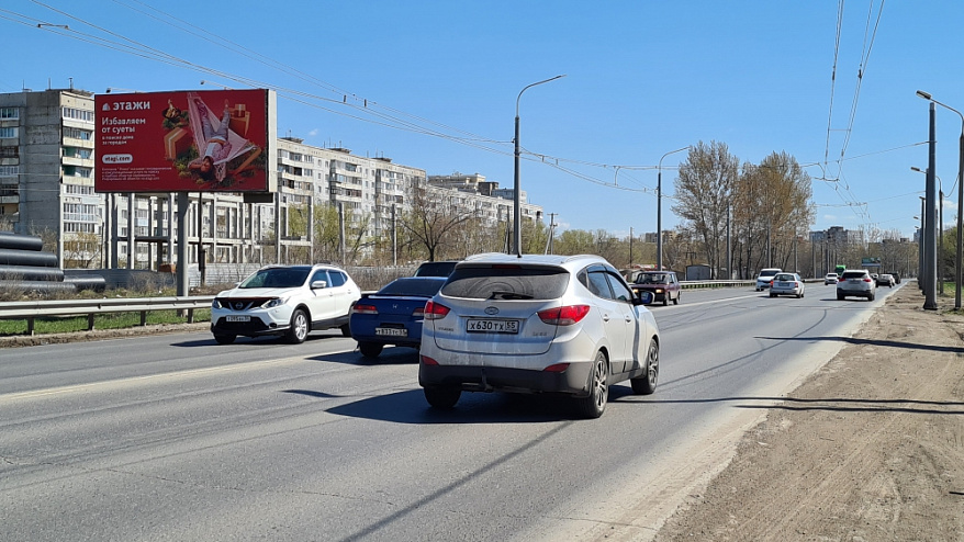 Фотография рекламного носителя, тип: Билборд 3x6, адрес: Волгоградская ул., д.28, Омск, Омская область, Россия. Сторона В №1009744