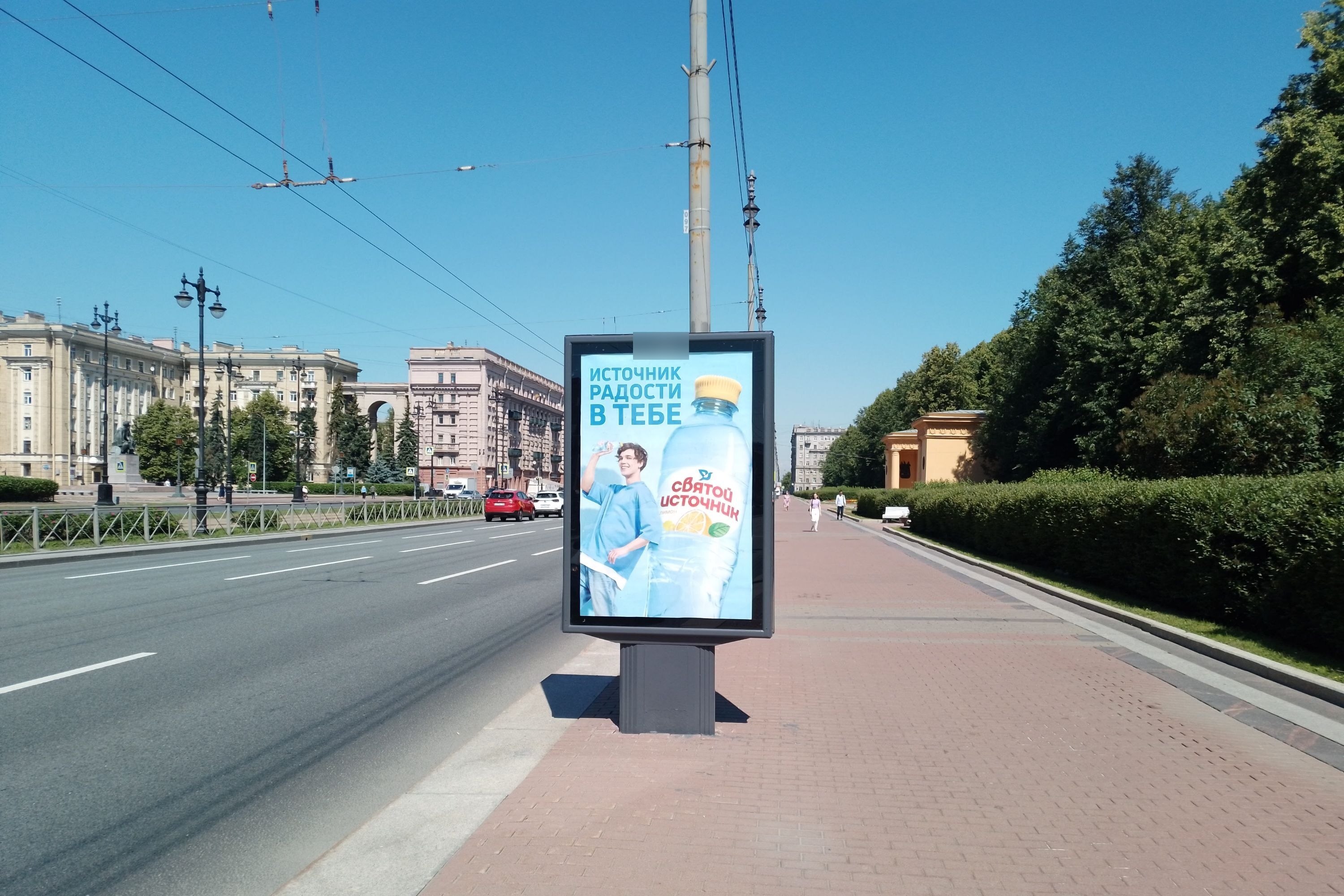 Фотография рекламного носителя, тип: Ситиформат 1.8x1.2, адрес: Московский пр-т., д.161, поз.3, Санкт-Петербург, Россия. Сторона А №775913