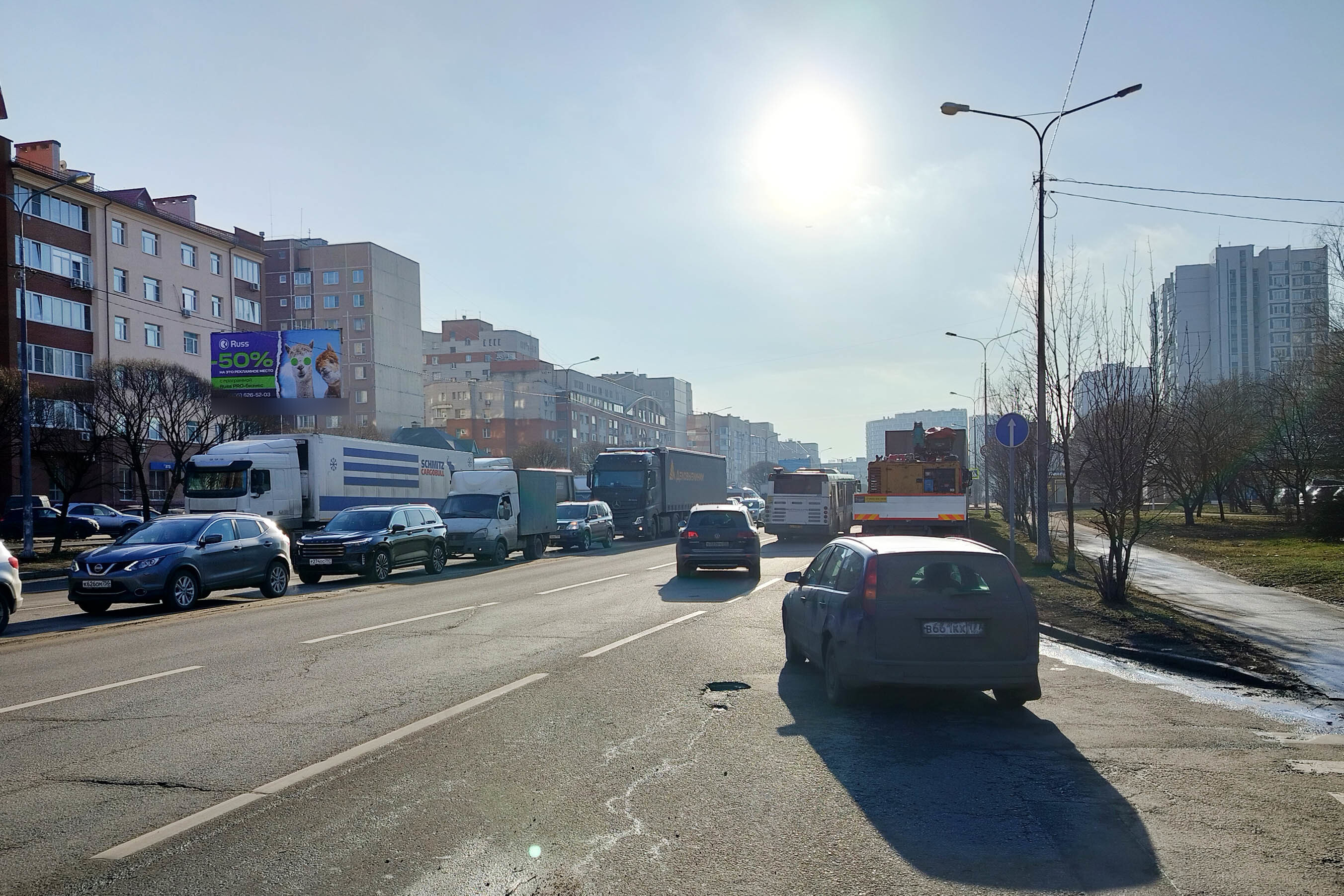 Фотография рекламного носителя, тип: Билборд 3x6, адрес: Космонавтов пр-т., д.29/12, Королев, Московская область, Россия. Сторона Б №818593