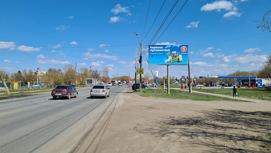 Фотография рекламного носителя, тип: Билборд 3x6, адрес: Мельничная ул., д.104, Омск, Омская область, Россия. Сторона А №1009809