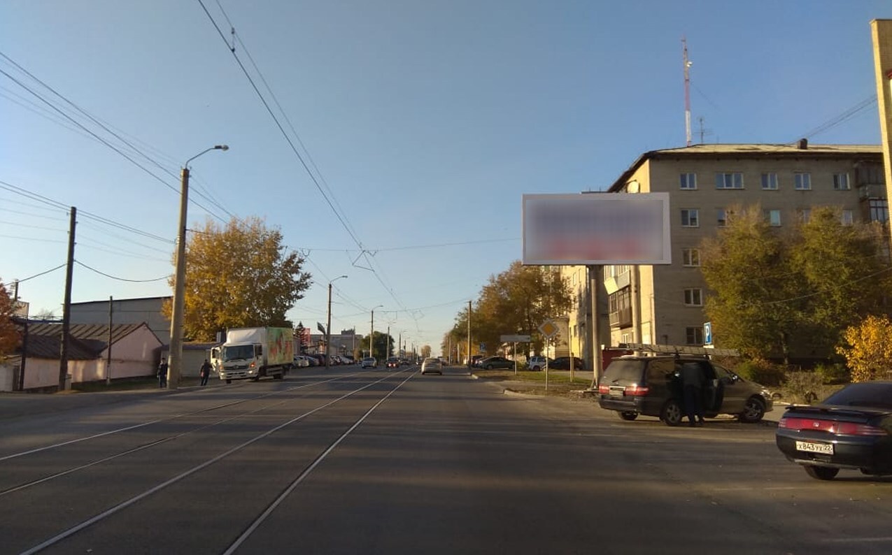 Фотография рекламного носителя, тип: Билборд 3x6, адрес: Челюскинцев ул., д.76, Барнаул, Алтайский край, Россия. Сторона А №1336560