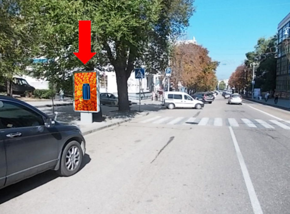 Фотография рекламного носителя, тип: Ситиформат 1.8x1.2, адрес: Ленина ул., Дом офицеров "ЧФ", Севастополь, Россия. Сторона А №771846