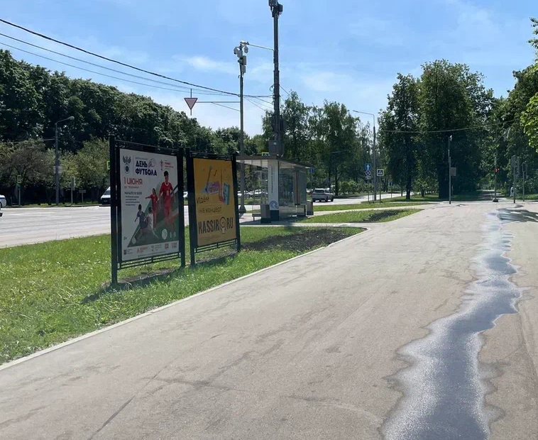 Фотография рекламного носителя, тип: Афиша 1.75x1.8, адрес: Мичуринский пр-т., д.6-8, поз.2, стенд 2, Москва, Россия. Сторона B №887054