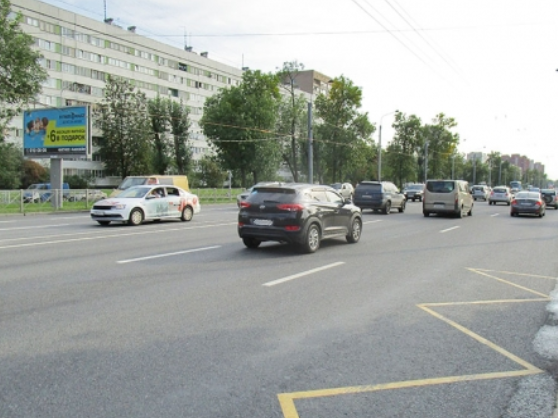 Фотография рекламного носителя, тип: Билборд 3x6, адрес: Маршала Жукова пр-т., д.56, корп.1, поз.1, Санкт-Петербург, Россия. Сторона В №1326683