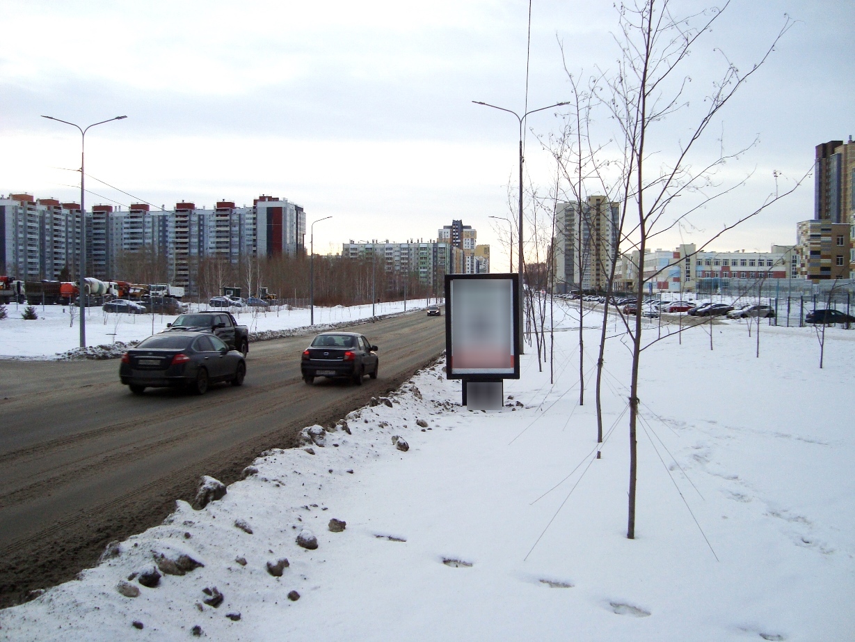 Фотография рекламного носителя, тип: Ситиформат 1.8x1.2, адрес: 250-летия Челябинска ул., д.42, Челябинск, Челябинская область, Россия. Сторона А №1332467
