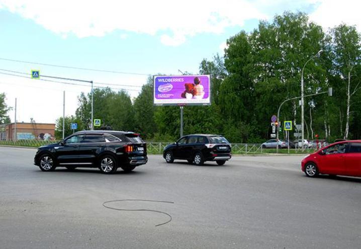 Фотография рекламного носителя, тип: Билборд 3x6, адрес: Краузе ул., д.17/1, Новосибирск, Новосибирская область, Россия. Сторона Ah1-Ah10 №1030179