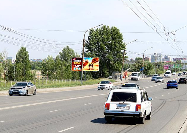 Фотография рекламного носителя, тип: Билборд 3x6, адрес: Ленинградский мост, поз.1, Омск, Омская область, Россия. Сторона Б №649634