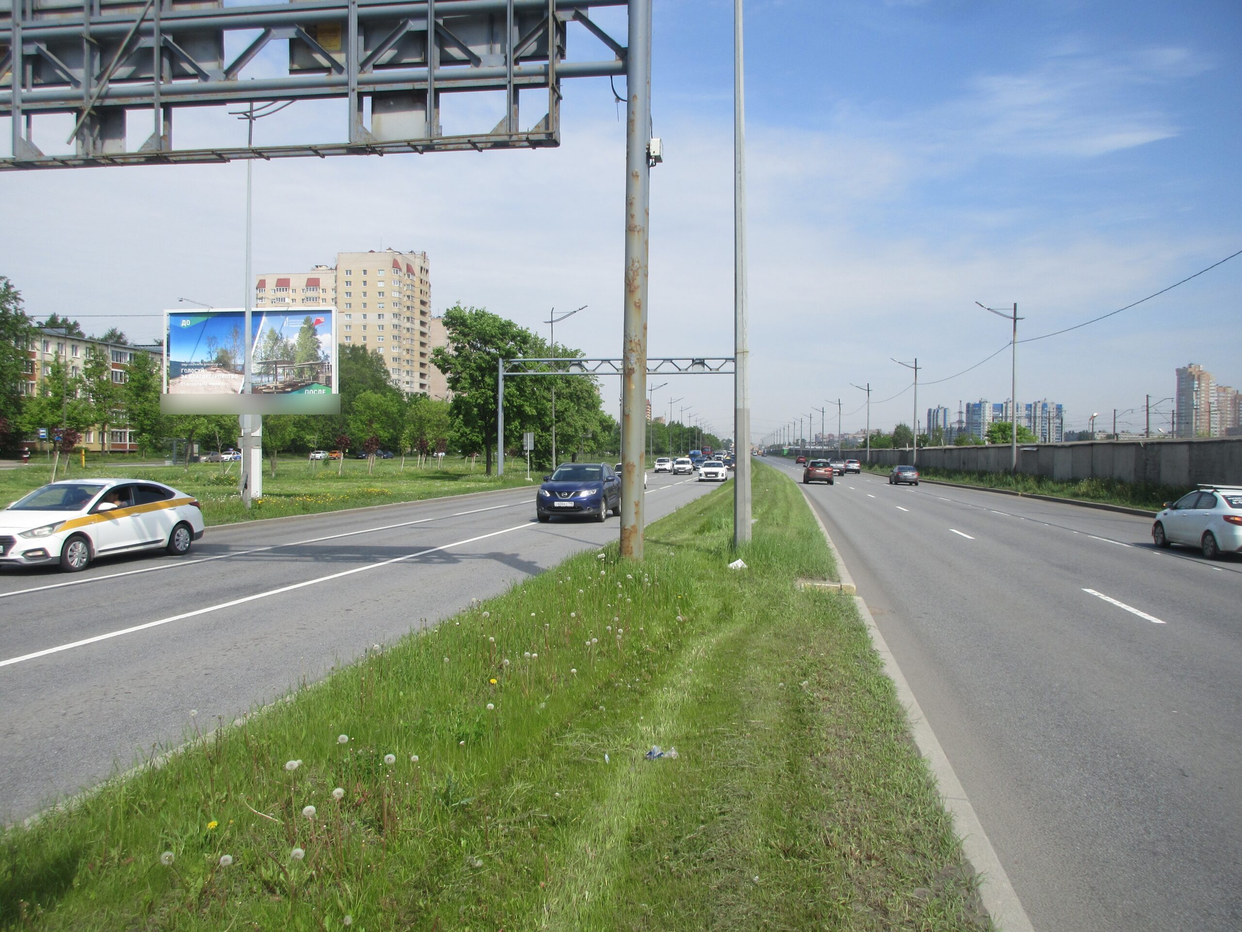 Фотография рекламного носителя, тип: Билборд 3x6, адрес: Витебский пр-т., д.87, корп. 1 Х Звездная ул., Санкт-Петербург, Россия. Сторона B №1094356