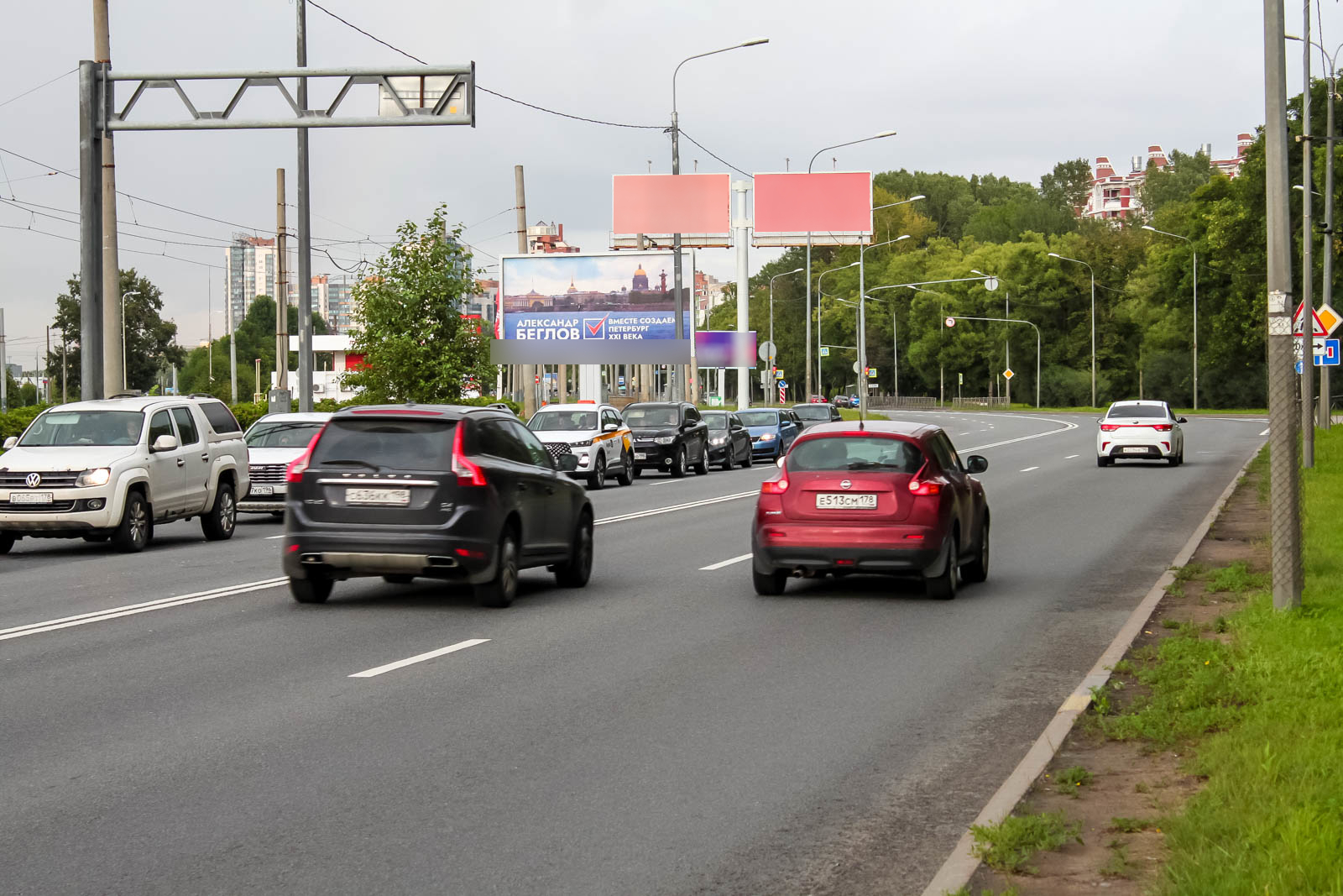Фотография рекламного носителя, тип: Билборд 3x6, адрес: Стачек пр-т., д.121 Х Маршала Жукова пр-т., Санкт-Петербург, Россия. Сторона Б №768046