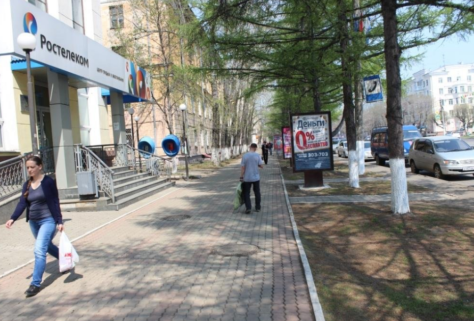 Фотография рекламного носителя, тип: Ситиформат 1.8x1.2, адрес: Мира пр-т., д.27, Комсомольск-на-Амуре, Хабаровский край, Россия. Сторона Б №1370592