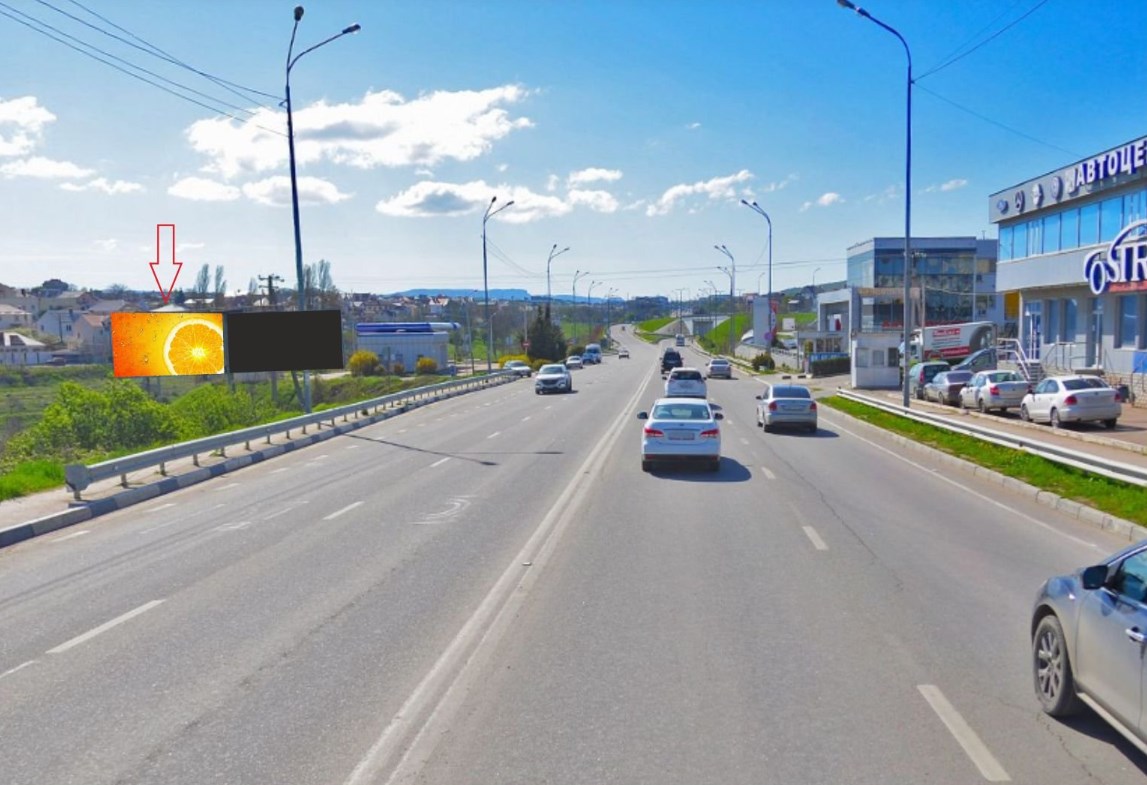 Фотография рекламного носителя, тип: Билборд 3x6, адрес: Балаклавское ш., поз.1, Севастополь, Россия. Сторона Б1 №1329808