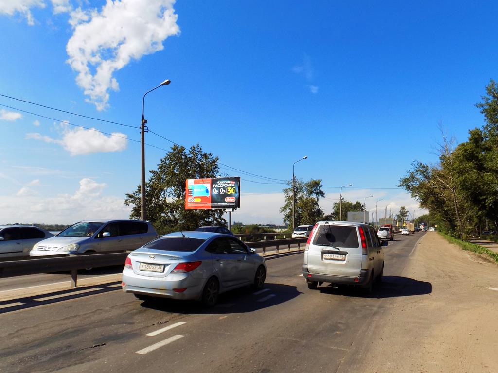 Фотография рекламного носителя, тип: Билборд 3x6, адрес: Сурнова ул. Х Кожзаводская ул., Иркутск, Иркутская область, Россия. Сторона B №85399