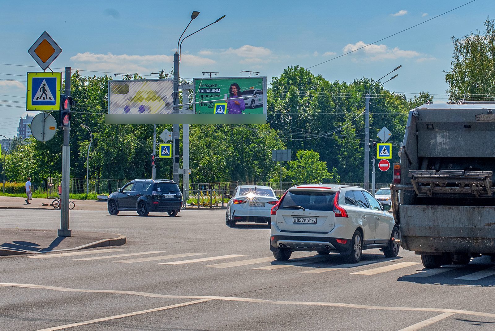 Фотография рекламного носителя, тип: Билборд 3x6, адрес: Светлановский пр-т. Х Луначарского пр-т., Муринский парк, Санкт-Петербург, Россия. Сторона B1 №1014096
