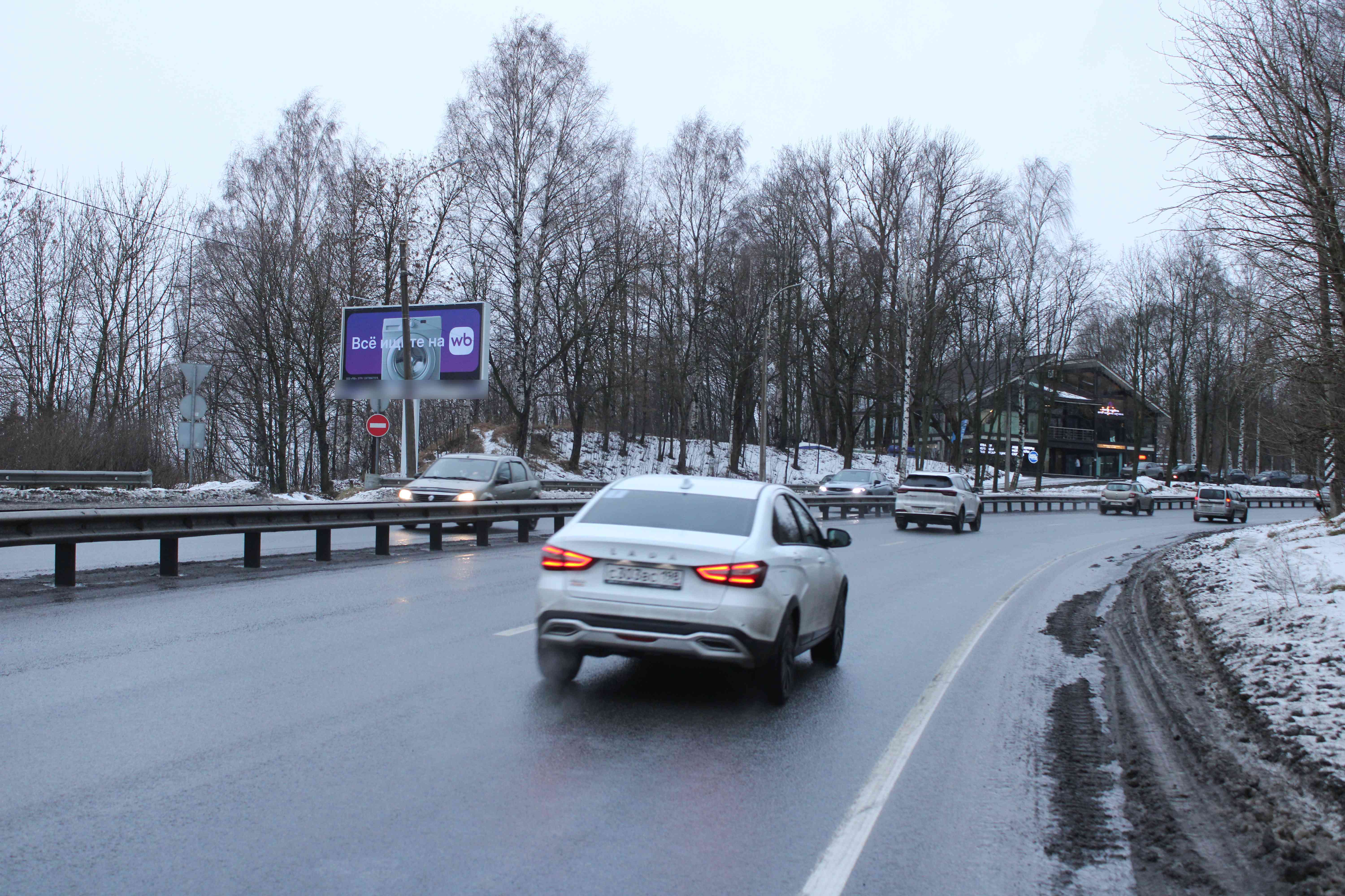 Фотография рекламного носителя, тип: Билборд 3x6, адрес: Выборгское ш. X Вокзальная ул., д.1Б, Санкт-Петербург, Россия. Сторона Б №118770