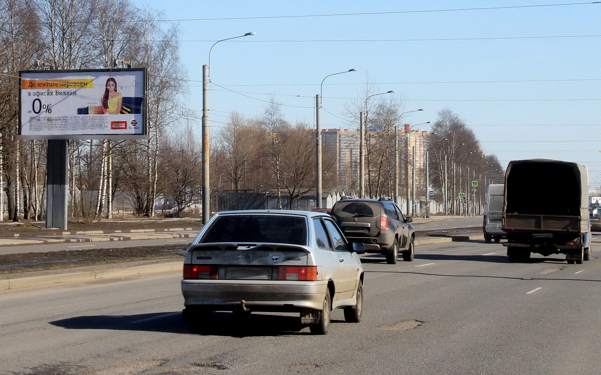 Фотография рекламного носителя, тип: Билборд 3x6, адрес: Суздальский пр-т., д.93, корп.1, Санкт-Петербург, Россия. Сторона B №171989
