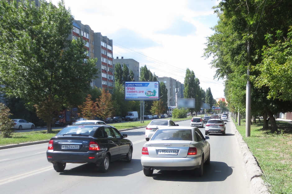 Фотография рекламного носителя, тип: Билборд 3x6, адрес: Большая Садовая ул. Х Зарубина ул., поз.1, Саратов, Саратовская область, Россия. Сторона Б №156839