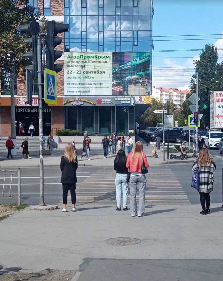 Фотография рекламного носителя, тип: Медиафасад, адрес: Гагарина ул., д.20А, Симферополь, Республика Крым, Россия. Сторона A1-А10 №1335924