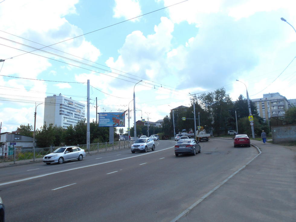 Фотография рекламного носителя, тип: Билборд 3x6, адрес: М. Конева ул., р-н ООТ "Школа", Иркутск, Иркутская область, Россия. Сторона Б №155201