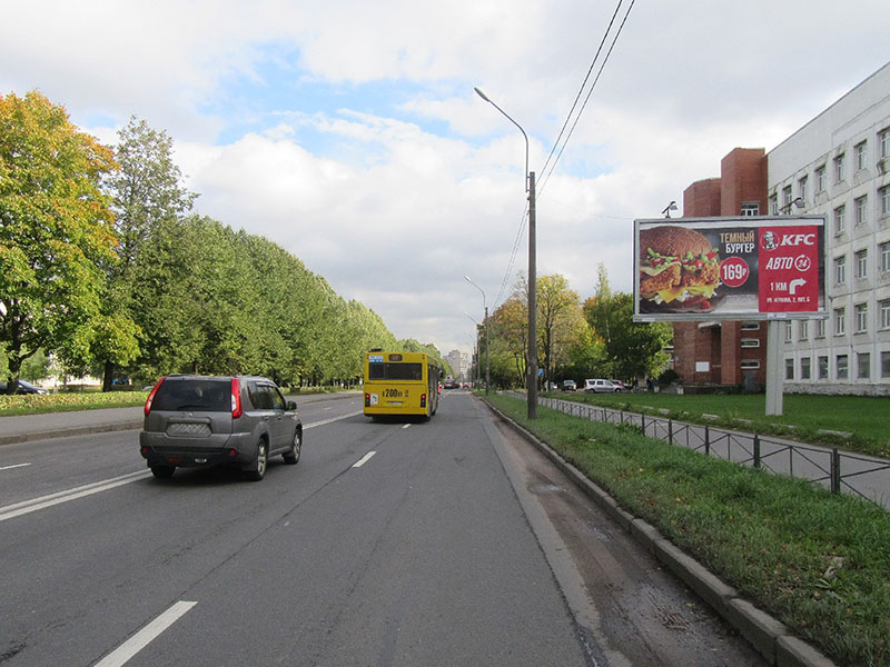 Фотография рекламного носителя, тип: Билборд 3x6, адрес: Полюстровский пр-т., д.14, Санкт-Петербург, Россия. Сторона А №164706