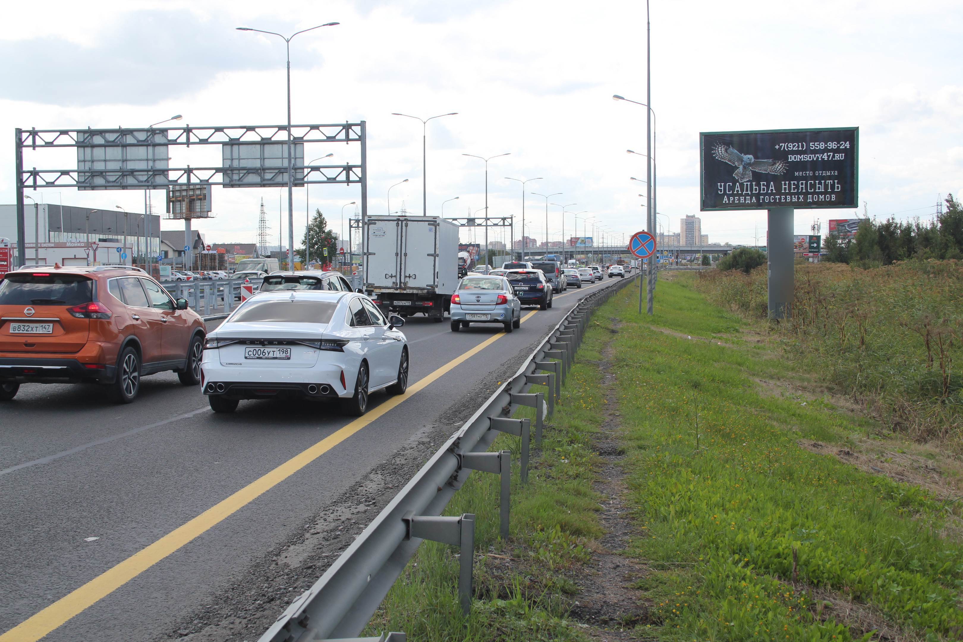 Фотография рекламного носителя, тип: Билборд 3x6, адрес: Мурманское ш., 13 100м, Санкт-Петербург, Россия. Сторона А №166359