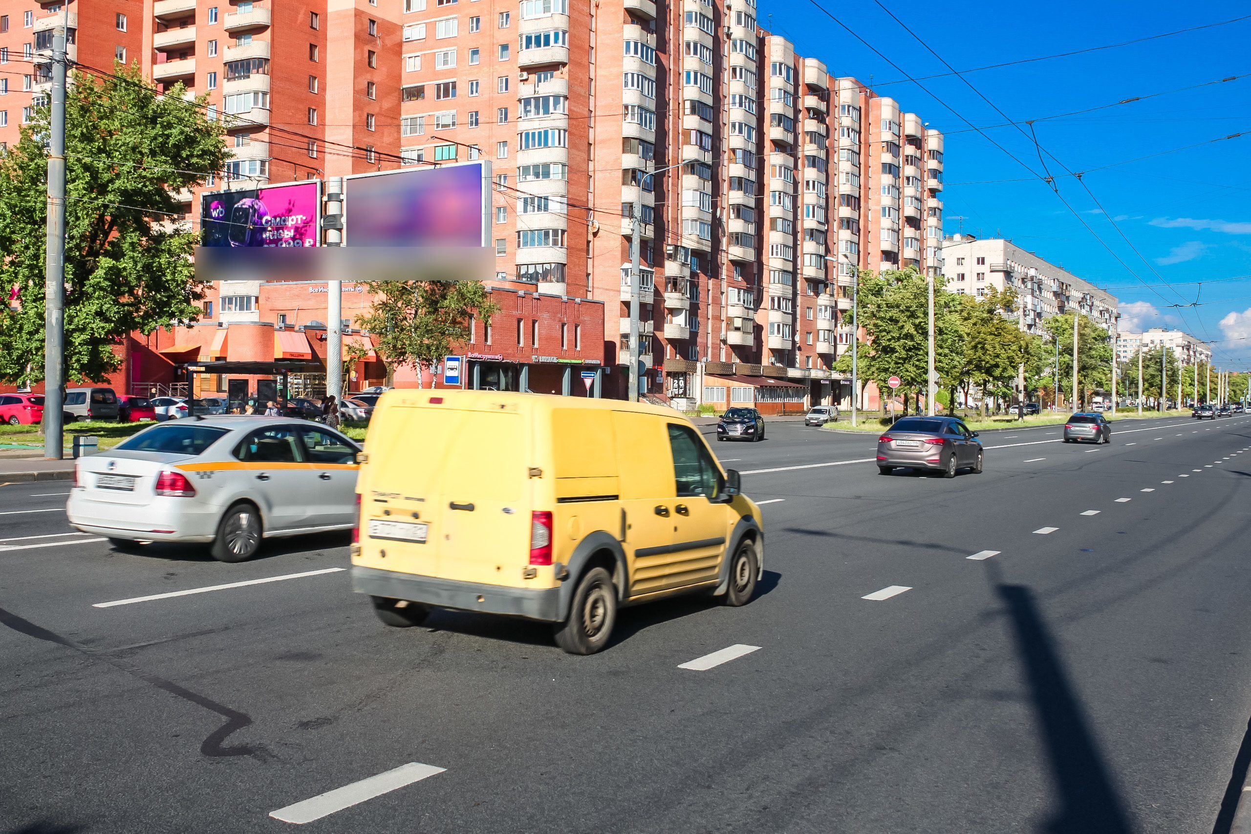 Фотография рекламного носителя, тип: Билборд 3x6, адрес: Ветеранов пр-т. Х Маршала Жукова пр-т., Санкт-Петербург, Россия. Сторона Б1 №106786