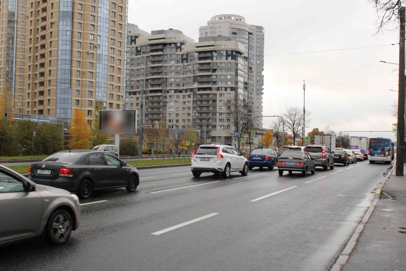 Фотография рекламного носителя, тип: Билборд 3x6, адрес: Выборгское ш., д.108, корп.2, Санкт-Петербург, Россия. Сторона Б №118773