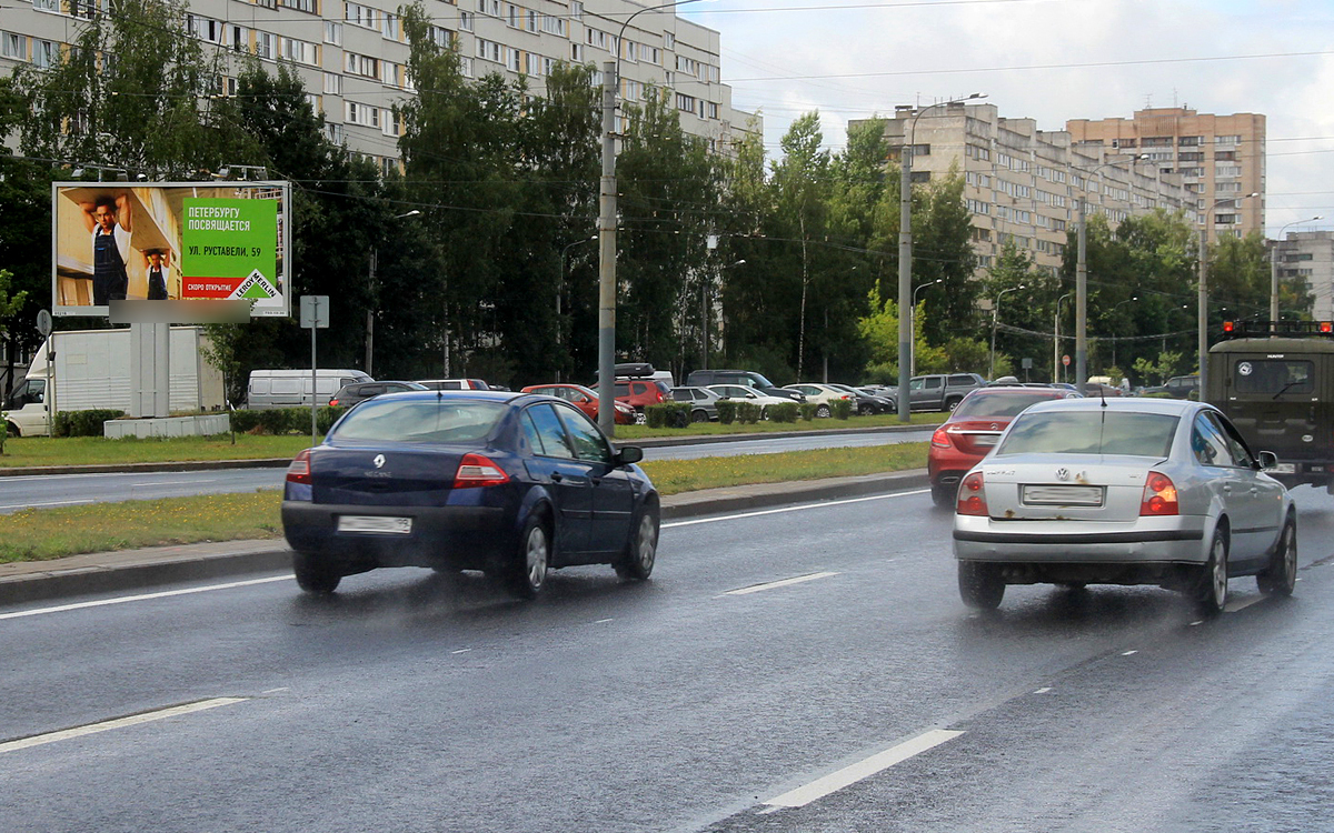 Фотография рекламного носителя, тип: Билборд 3x6, адрес: Суздальский пр-т., д.77, корп.2, Санкт-Петербург, Россия. Сторона B №171991