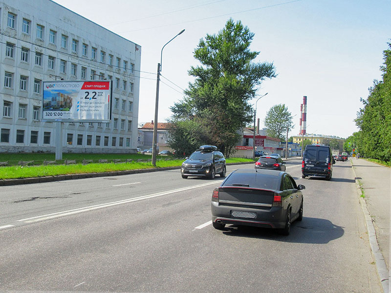 Фотография рекламного носителя, тип: Билборд 3x6, адрес: Полюстровский пр-т., д.14, Санкт-Петербург, Россия. Сторона В №164707