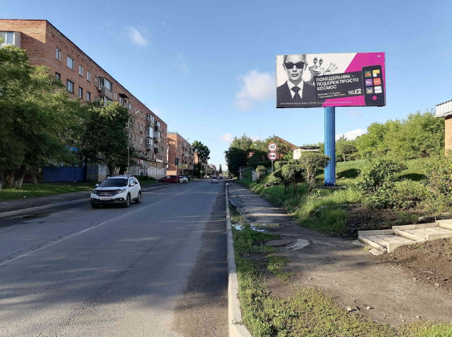 Фотография рекламного носителя, тип: Билборд 3x6, адрес: Спасск-Дальний, Советская ул., д.92, Владивосток, Приморский край, Россия. Сторона А №708798