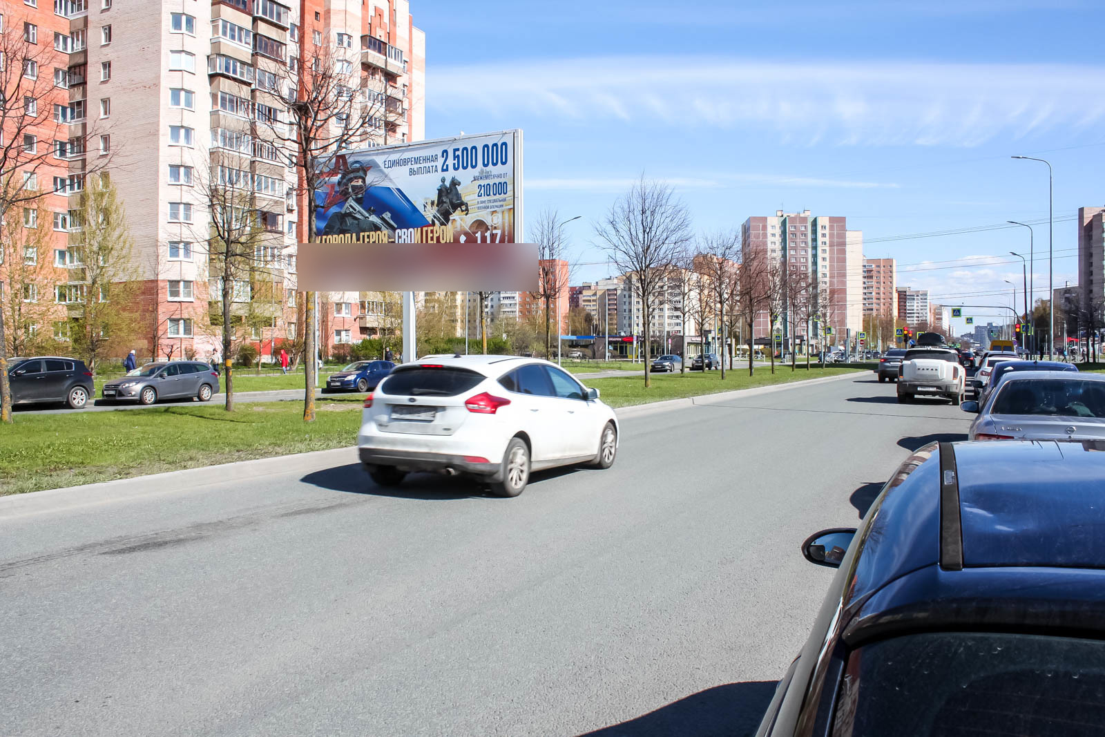 Фотография рекламного носителя, тип: Билборд 3x6, адрес: Маршала Захарова пр-т. Х Брестский б-р., Санкт-Петербург, Россия. Сторона А1 №106528