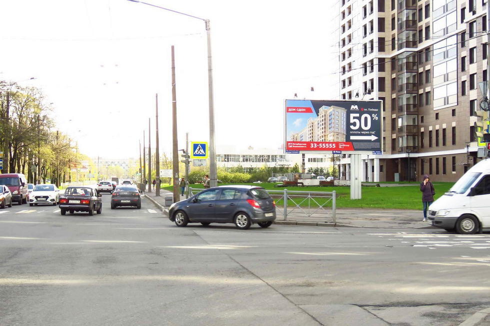 Фотография рекламного носителя, тип: Билборд 3x6, адрес: Костюшко ул., д.19 Х 5-й Предпортовый пр-зд., Санкт-Петербург, Россия. Сторона А1 №118777